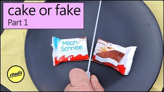 cake or fake challenge Part 1, real or cake, 6 objects