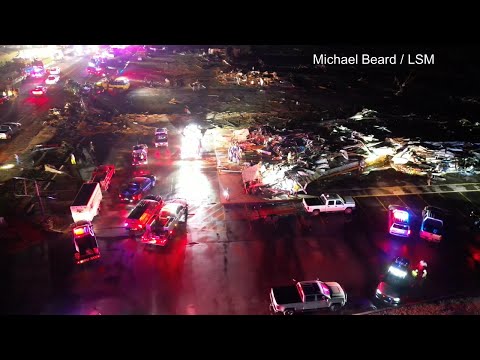 06-22-2023 Matador, TX  - Aerial Damage - Operations - Major Tornado Damage Overnight