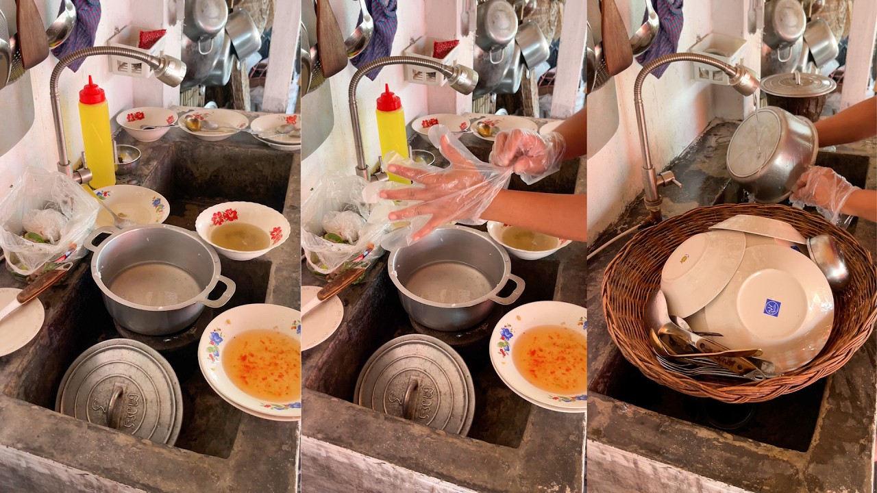 The Most Satisfying Dish Washing  - ASMR Dishwashing