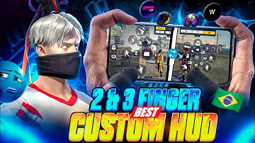 2 & 3 Finger Fastest Brazilian 🇧🇷 Custom Hud Code 🤯 | Best 3 Finger Freestyle 💀 Hud Code In FreeFire
