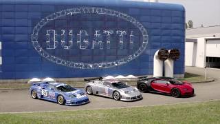 Bugatti EB110, Chiron and Centodieci at Buggati Center