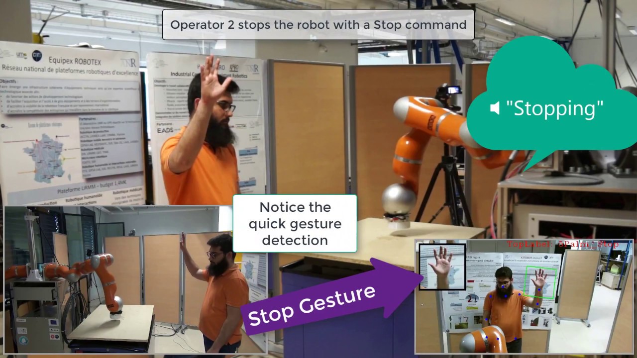 Robot Control with Hand Gestures for Industries - YouTube