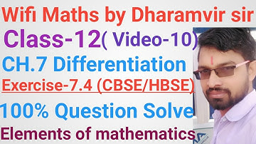 Class 12 maths||chapter 7 differentiation||exercise 7.4 exponential and logarithmic ||video-10