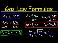 Gas Law Formulas and Equations - College Chemistry Study Guide