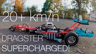 20+km/h САМЫЙ БЫСТРЫЙ VERY FAST LEGO Technic Dragster (42050 mod) with SBrick and GoPro