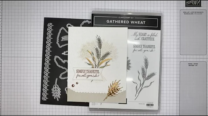 Stampin Up! Gathered Wheat Fall Thank You Card Tut...
