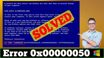 [SOLVED] Stop 0x00000050 Windows Error Blue Screen Issue