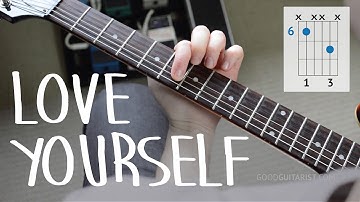 How To Play "Love Yourself" Exactly Like The Recording PART I - Justin Bieber, Easy Guitar Lesson