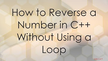 How to Reverse a Number in C++ Without Using a Loop