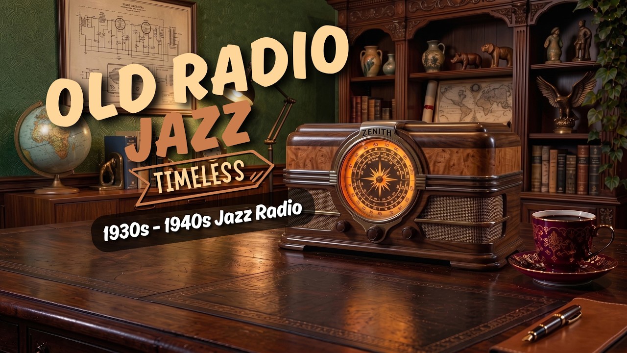Vintage Evening Radio Jazz – 1930s 1940s Smooth Swing & Vinyl Background Music