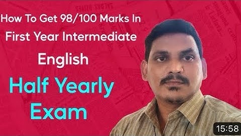 ap inter 1st year English half yearly exam/How to get 98 marks in English /Syllabus explanation