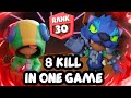 8 KILL In Solo Showdown - LEON 1000 🏆 (Rank 30) in Solo Showdown - Brawl Stars