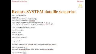 rman recovery scenario - system datafile corrupted or lost - what to do?