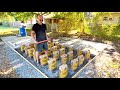 Concrete ninja warrior dry pour slab for backyard building