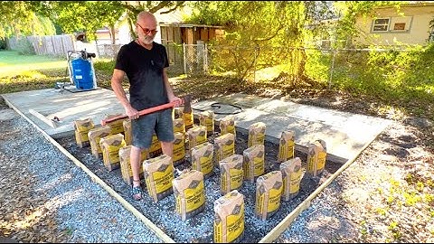 Concrete Ninja Warrior Dry Pour Slab for Backyard Building