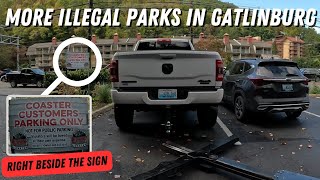 Right By The Signnnn | Illegal Parks At The Moonshine Coaster In Gatlinburg