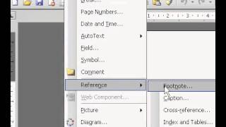 Microsoft Office Word 2003 Restart footnote or endnote numbering from 1