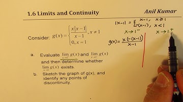 Continuity by Limits for Absolute Rational Function Q17 p53 Nelson MCV4U