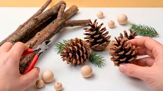 YOU WON'T BELIEVE IT, BUT I MADE THIS OUT OF PINECONES AND FALLEN BRANCHES!😍 DIY!