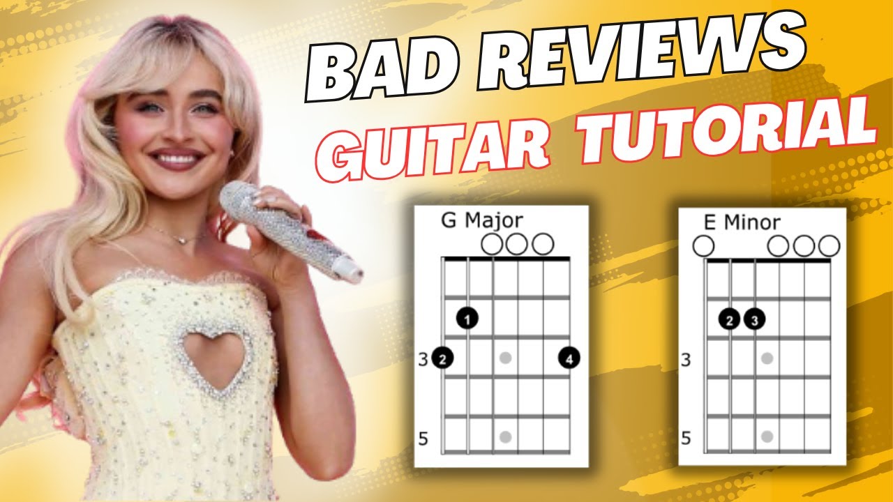 Bad Reviews Sabrina Carpenter Guitar Tutorial - YouTube