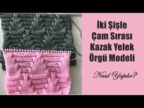 Sıralı Çam Ağaçları Çeyizlik Yelek Modeli Nasıl Yapılır / Elegant Sweater Knitting Stitch Pattern