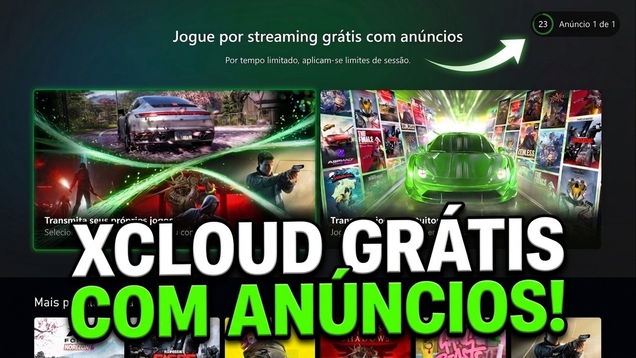 BOMBA! XCLOUD GRÁTIS COM ANÚNCIOS 😱! TESTEI E EXPLIQUEI COMO FUNCIONA - VEJA!