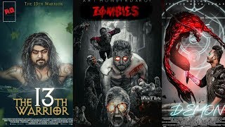 ZOMBIES - movie poster editing picsart | part 2 how to make horror movie poster screenshot 4