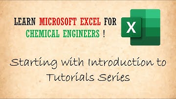 Excel for Chemical Engineers in Urdu/Hindi [1] Introduction (1/1)