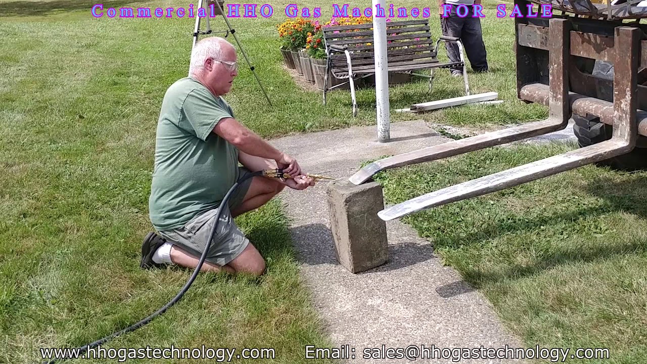 Hho Gas Fire Straightening Out A Forklift Truck Fork 8-30-2018