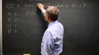 SAT Test 7: Evaluating functions - question #3-5