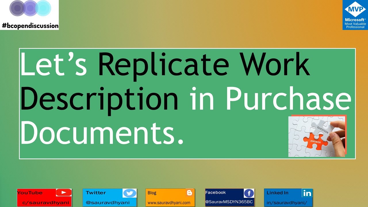 Replicating Work Descriptions in Purchase Documents | 