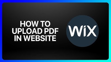 How To Upload Pdf In Wix Website Tutorial