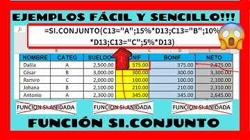 ✅ Ejemplo BASICO de la Funcion SI.CONJUNTO en excel con VARIAS CONDICIONES ✅facil y sencillo😱
