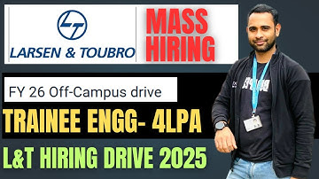 L&T Superset Mass Hiring | L&T FY 26 Off-Campus drive | Associate Engineer Trainee