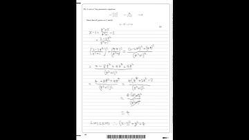 Edexcel A-Level Maths Paper 1 2021 | Q13 Parametric Equations | #maths #edexcel #exam #education