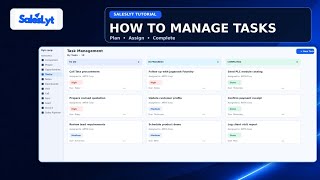 How to Manage Tasks in SalesLyt CRM | Task Management Tutorial @SalesLytcrm