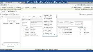SIMTIA - 15. Kartu hafalan santri
