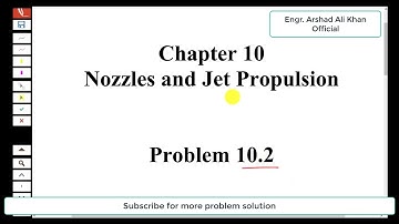 Problem # 10.2: Determining the values of inlet pressure, temperature and exit area of the nozzle.