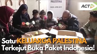 DETIK DETIK KELUARGA PALESTINA BUKA PAKET MAKANAN DARI INDONESIA!