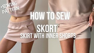 How to sew a SKORT with pockets | Skirt with shorts | Tennis skirt | Women skort pattern How to sew a SKORT with pockets | Skirt with shorts | Tennis skirt | Women skort pattern