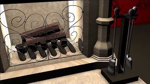 3d modeling of a fireplace (Autodesk Maya Timelapse)