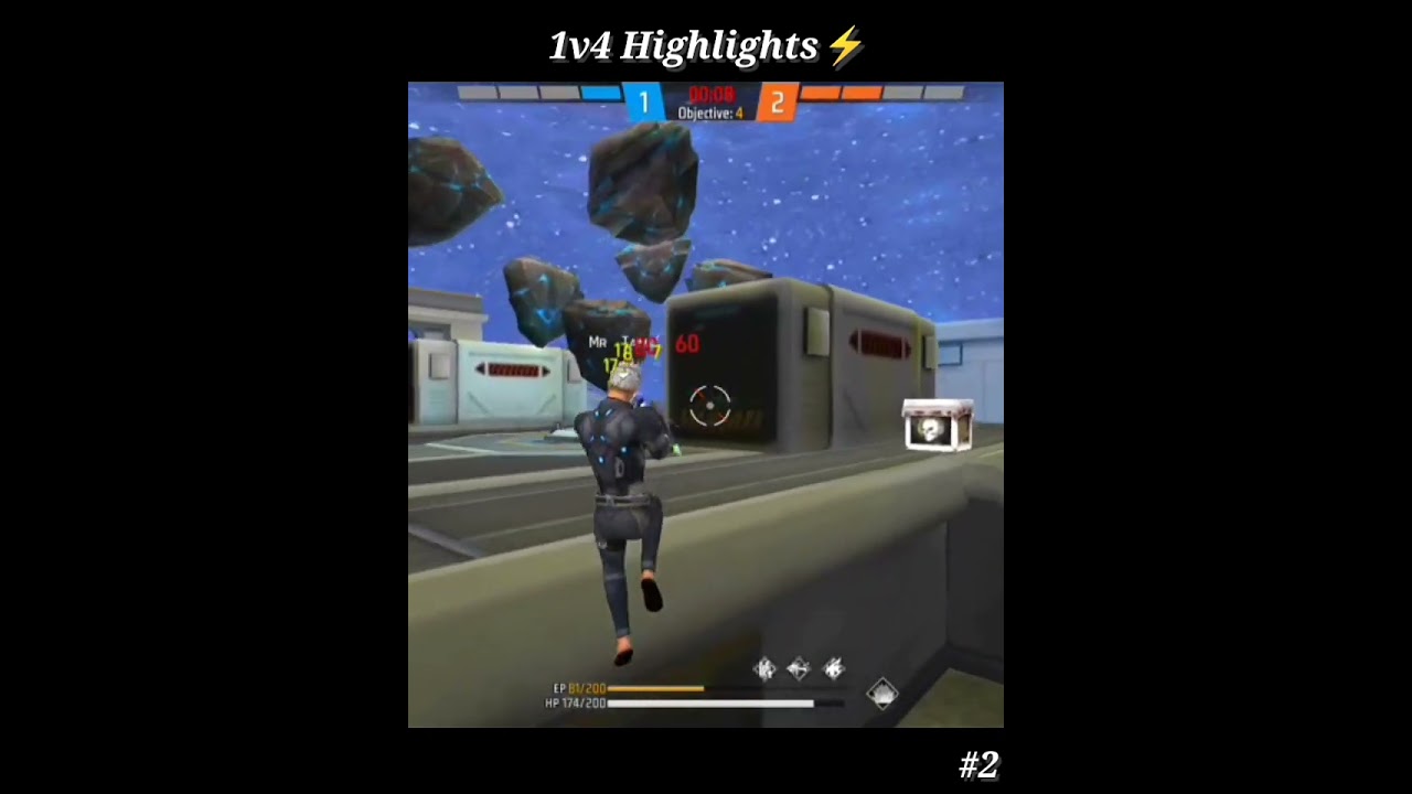 1v4 Highlights⚡| #2 | Free Fire 🔥 | #shorts #mrtamff