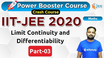 Limit Continuity and Differentiability | Maths by Vishnu Sir | IIT-JEE 2020 Crash Course