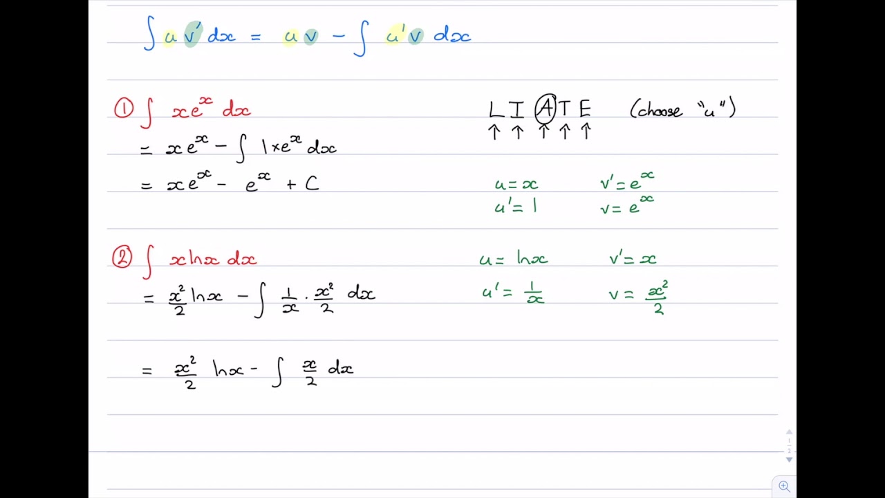 Ext2 Integration By Parts Examples using LIATE YouTube
