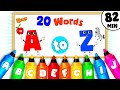 A To Z 20 Words A To Z Words A To Z Words In English 20 Words From Each Alphabet Alphabet 