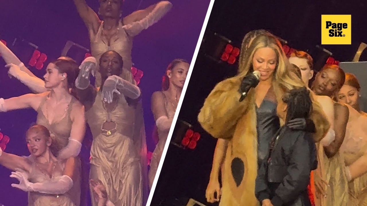 Beyonce celebrates Rumi and Sir's birthday on stage during Cowboy ...