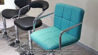 PU Bar Stools – Swivel &amp; Height Adjustable, Fully Customizable