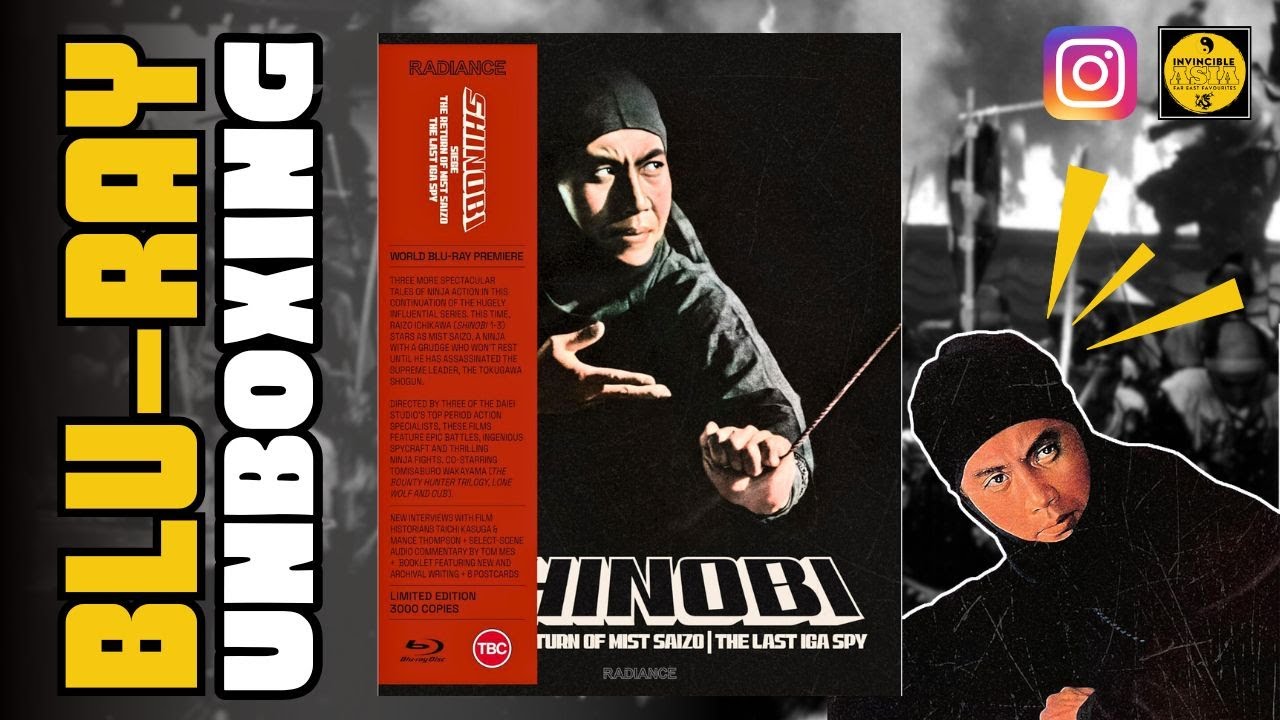 SHINOBI VOL. 2 忍びの者 - Radiance Films Blu-ray Unboxing & Review