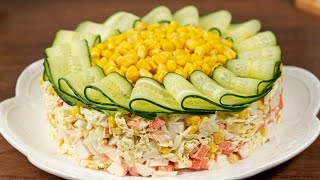 The most delicious recipe with cucumbers! You will cook every day! Salad in 10 minutes