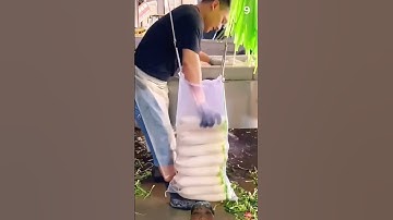 Cách Người Trung Quốc đóng gói củ cải trắng vào bao để sức khẩu quá nhanh